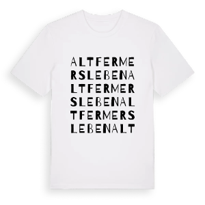 Alt Fermersleben ordlek t-shirt – ekologisk bomull t-shirt från Pinshirt