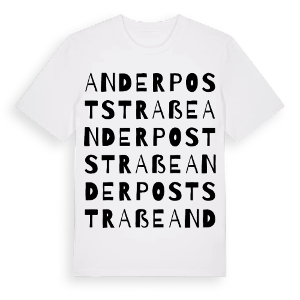 An der Poststraße ordlek t-shirt – ekologisk bomull t-shirt från Pinshirt