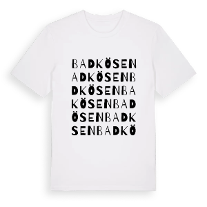 Bad Kösen ordlek t-shirt – ekologisk bomull t-shirt från Pinshirt