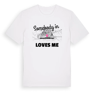 Någon i Bahnhofsvorstadt älskar mig t-shirt – ekologisk bomull t-shirt från Pinshirt