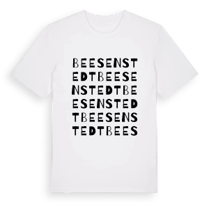 Beesenstedt ordlek t-shirt – ekologisk bomull t-shirt från Pinshirt