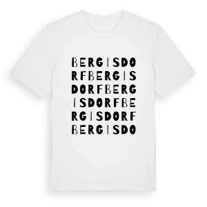 Bergisdorf ordlek t-shirt – ekologisk bomull t-shirt från Pinshirt