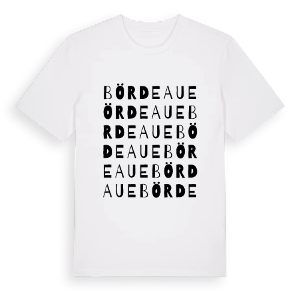 Bördeaue ordlek t-shirt – ekologisk bomull t-shirt från Pinshirt