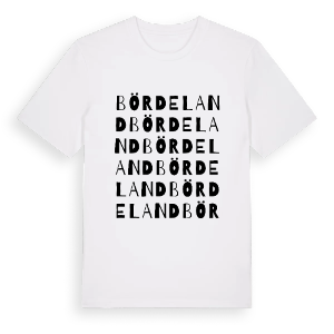 Bördeland ordlek t-shirt – ekologisk bomull t-shirt från Pinshirt