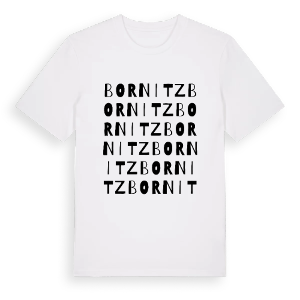 Bornitz ordlek t-shirt – ekologisk bomull t-shirt från Pinshirt