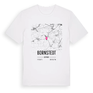 Bornstedt karta t-shirt – ekologisk bomull t-shirt från Pinshirt