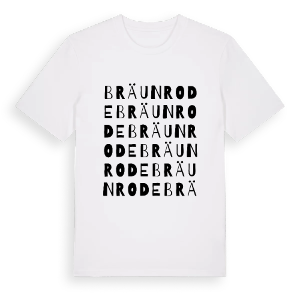 Bräunrode ordlek t-shirt – ekologisk bomull t-shirt från Pinshirt
