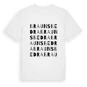 Braunsbedra ordlek t-shirt – ekologisk bomull t-shirt från Pinshirt