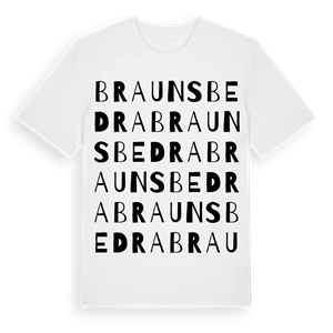 Braunsbedra ordlek t-shirt – ekologisk bomull t-shirt från Pinshirt