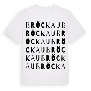 Bröckau ordlek t-shirt – ekologisk bomull t-shirt från Pinshirt