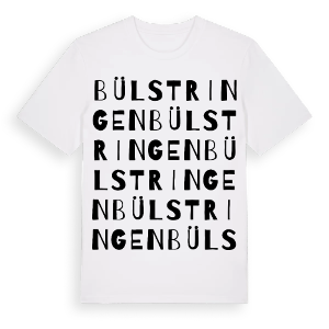 Bülstringen ordlek t-shirt – ekologisk bomull t-shirt från Pinshirt