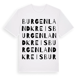 Burgenlandkreis ordlek t-shirt – ekologisk bomull t-shirt från Pinshirt