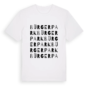 Bürgerpark ordlek t-shirt – ekologisk bomull t-shirt från Pinshirt