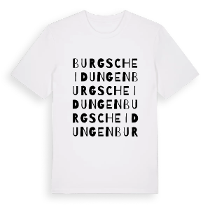 Burgscheidungen ordlek t-shirt – ekologisk bomull t-shirt från Pinshirt