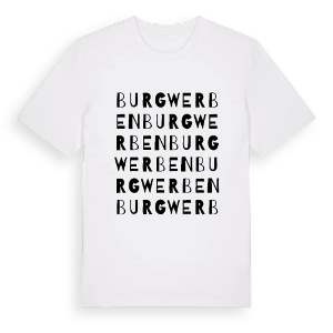Burgwerben ordlek t-shirt – ekologisk bomull t-shirt från Pinshirt