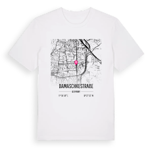 Damaschkestraße karta t-shirt – ekologisk bomull t-shirt från Pinshirt
