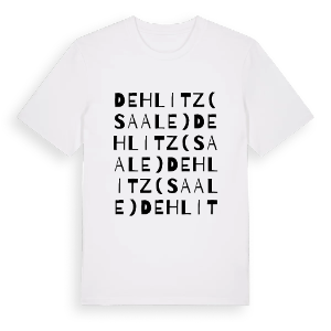 Dehlitz (Saale) ordlek t-shirt – ekologisk bomull t-shirt från Pinshirt