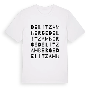 Delitz am Berge ordlek t-shirt – ekologisk bomull t-shirt från Pinshirt