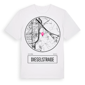 Dieselstraße t-shirt – ekologisk bomull t-shirt från Pinshirt