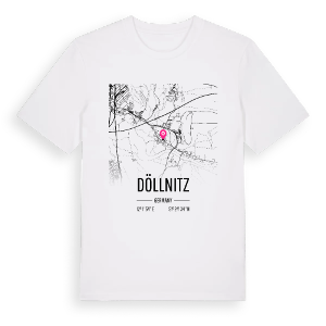 Döllnitz karta t-shirt – ekologisk bomull t-shirt från Pinshirt