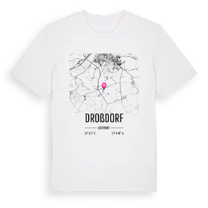 Droßdorf karta t-shirt – ekologisk bomull t-shirt från Pinshirt