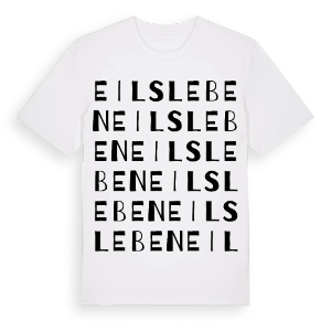 Eilsleben ordlek t-shirt – ekologisk bomull t-shirt från Pinshirt