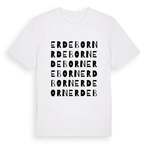 Erdeborn ordlek t-shirt – ekologisk bomull t-shirt från Pinshirt