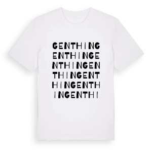 Genthin ordlek t-shirt – ekologisk bomull t-shirt från Pinshirt
