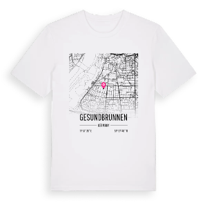 Gesundbrunnen karta t-shirt – ekologisk bomull t-shirt från Pinshirt