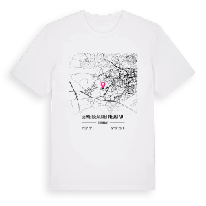 Gewerbegebiet Neustadt karta t-shirt – ekologisk bomull t-shirt från Pinshirt