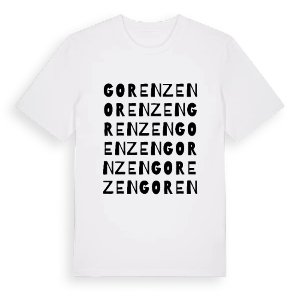 Gorenzen ordlek t-shirt – ekologisk bomull t-shirt från Pinshirt