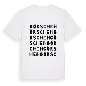 Görschen ordlek t-shirt – ekologisk bomull t-shirt från Pinshirt