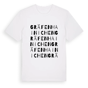 Gräfenhainichen ordlek t-shirt – ekologisk bomull t-shirt från Pinshirt