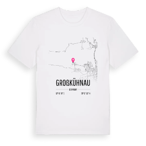 Großkühnau karta t-shirt – ekologisk bomull t-shirt från Pinshirt