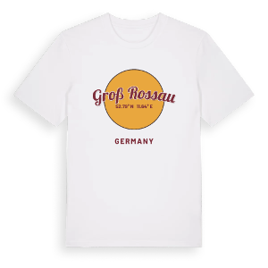 Groß Rossau cirkel t-shirt – ekologisk bomull t-shirt från Pinshirt