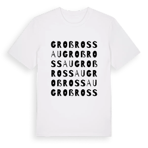 Groß Rossau ordlek t-shirt – ekologisk bomull t-shirt från Pinshirt