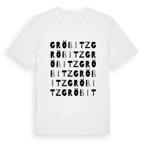 Gröbitz ordlek t-shirt – ekologisk bomull t-shirt från Pinshirt
