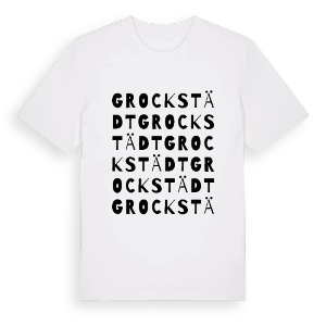 Grockstädt ordlek t-shirt – ekologisk bomull t-shirt från Pinshirt