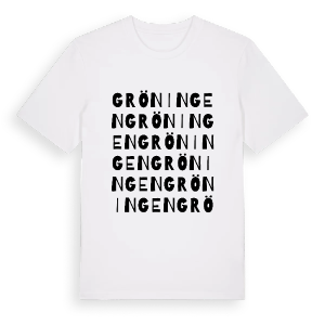 Gröningen ordlek t-shirt – ekologisk bomull t-shirt från Pinshirt