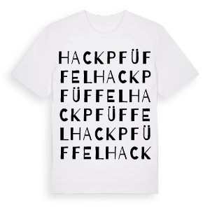 Hackpfüffel ordlek t-shirt – ekologisk bomull t-shirt från Pinshirt