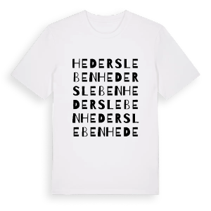 Hedersleben ordlek t-shirt – ekologisk bomull t-shirt från Pinshirt