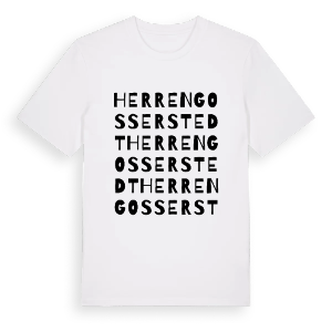 Herrengosserstedt ordlek t-shirt – ekologisk bomull t-shirt från Pinshirt