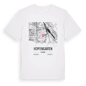 Hopfengarten karta t-shirt – ekologisk bomull t-shirt från Pinshirt