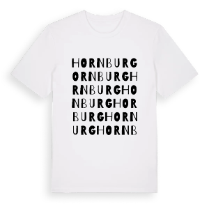 Hornburg ordlek t-shirt – ekologisk bomull t-shirt från Pinshirt