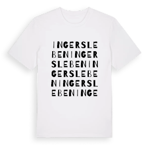 Ingersleben ordlek t-shirt – ekologisk bomull t-shirt från Pinshirt