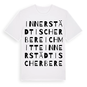 Innerstädtischer Bereich Mitte ordlek t-shirt – ekologisk bomull t-shirt från Pinshirt