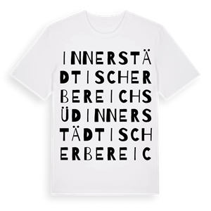Innerstädtischer Bereich Süd ordlek t-shirt – ekologisk bomull t-shirt från Pinshirt