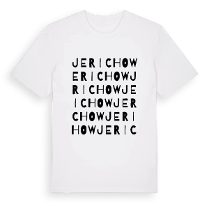 Jerichow ordlek t-shirt – ekologisk bomull t-shirt från Pinshirt