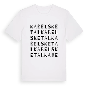 Kabelsketal ordlek t-shirt – ekologisk bomull t-shirt från Pinshirt