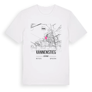 Kannenstieg karta t-shirt – ekologisk bomull t-shirt från Pinshirt
